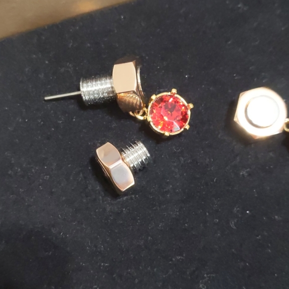 Burberry Nut & Bolt Rose Gold Drop Earrings - Picture 8 of 13